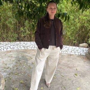 Chaqueta bomber micropana marrón chocolate 🍫