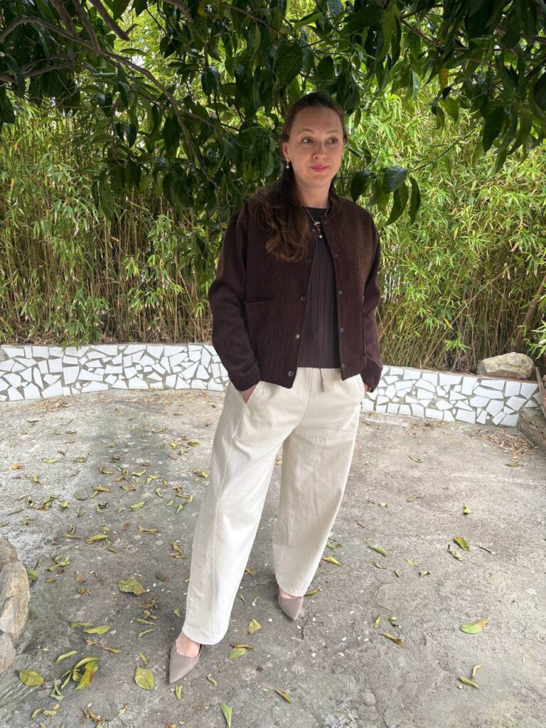 Chaqueta bomber micropana marrón chocolate