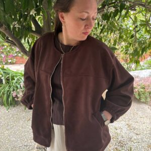 Chaqueta de antelina de color marrón 🍫