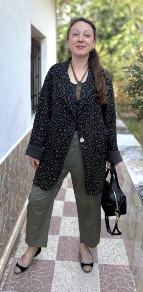 Blazer ligerо leopardo de algodón