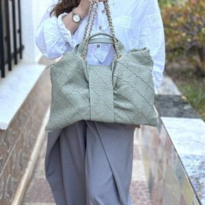 Bolso grande verde menta