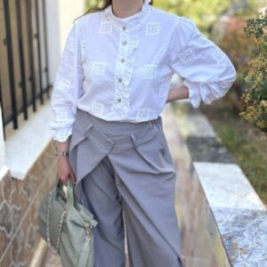 Blusa bordada blanca