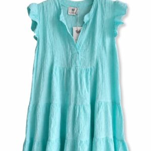 Vestido turquesa de algodón