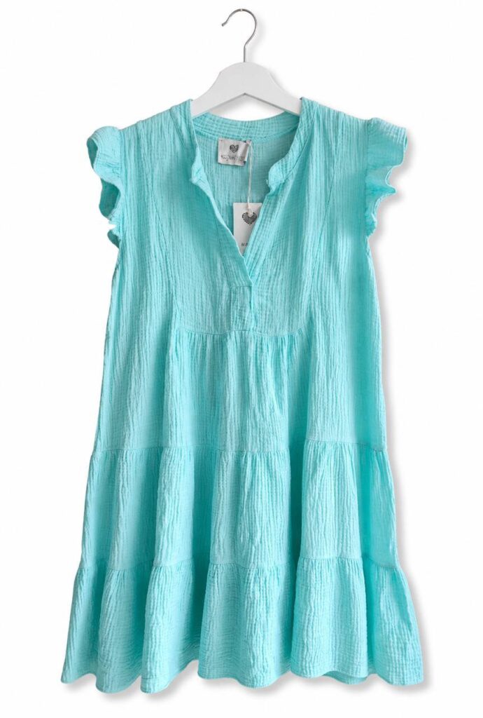 Vestido turquesa de algodón